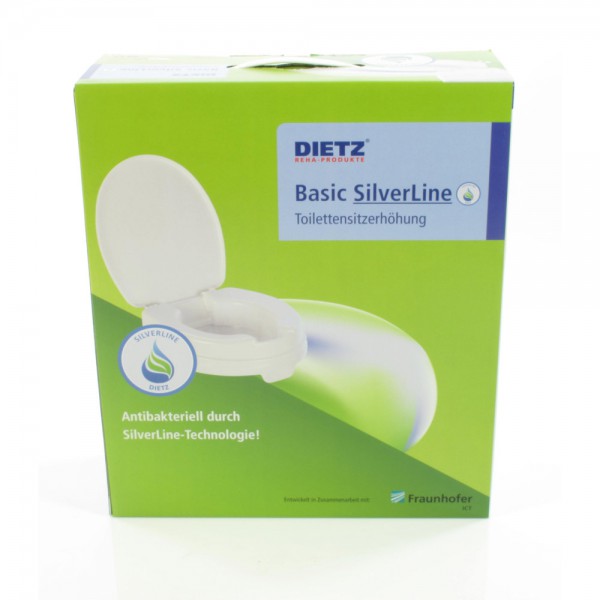 Dietz Toilettensitzerhöhung mit Deckel Basic SilverLine - antibakteriell 1 Dietz Toilettensitzerhöhung mit Deckel Basic SilverLine - antibakteriell