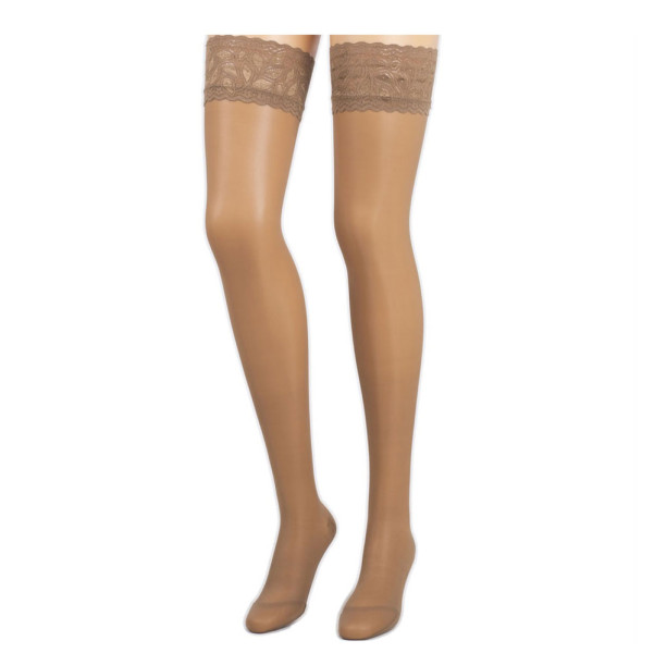 Compressana Calypso Schenkelstrümpfe 70 DEN mit Spitzen-Haftband, halterlos 1 Compressana Calypso Schenkelstrümpfe 70 DEN mit Spitzen-Haftband, halterlos