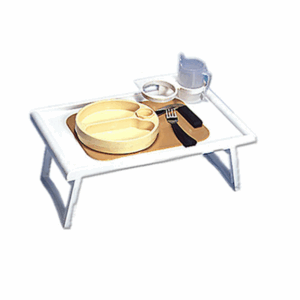 Bett-Tisch Kunststoff weiß