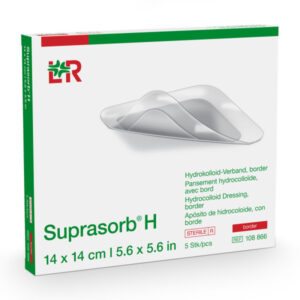 L&R Suprasorb H Hydrokolloid-Verband Border 14x14 cm (5 Stk.)