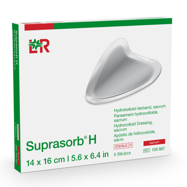 L&R Suprasorb H Hydrokolloid-Verband Sacrum 14x16 cm (5 Stk.) 1 L&R Suprasorb H Hydrokolloid-Verband Sacrum 14x16 cm (5 Stk.)