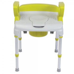 AQ-Tica Multifunktions-Duschstuhl mit Armlehnen und kurzer Rückenlehne