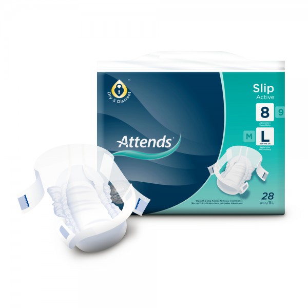 Attends Slip Active 8 Large (4x28 Stk.) 1 Attends Slip Active 8 Large (4x28 Stk.)