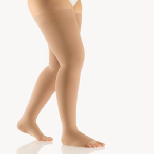 BORT AktiVen® Extra CCL2 AG Schenkelstrümpfe normal offene Fußspitze mit Noppenhaftband