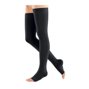 Bauerfeind VenoTrain soft AG CCL2 Schenkelstrümpfe o. Fußspitze Noppenhaftband