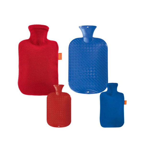 Wärmflasche aus Kunststoff mit Bezug, 2 Liter 1 Wärmflasche aus Kunststoff mit Bezug, 2 Liter