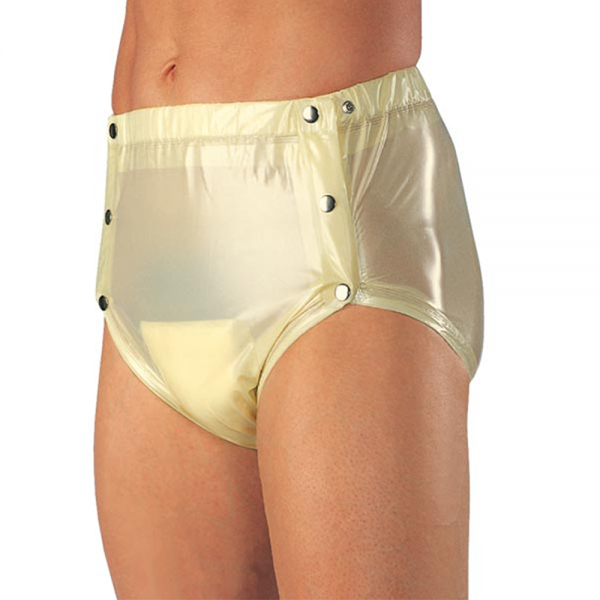 Suprima Inkontinenz-Slip mit großen Druckknöpfen gelb 1 Suprima Inkontinenz-Slip mit großen Druckknöpfen gelb