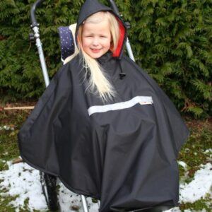 Orgaterm Kinder-Poncho mit Nylon   Fleece