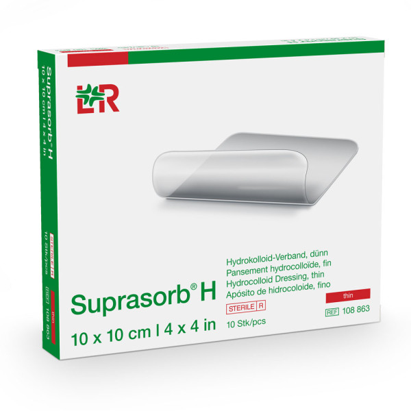 L&R Suprasorb H Hydrokolloid-Verband Dünn 10x10 cm (10 Stk.) 1 L&R Suprasorb H Hydrokolloid-Verband Dünn 10x10 cm (10 Stk.)