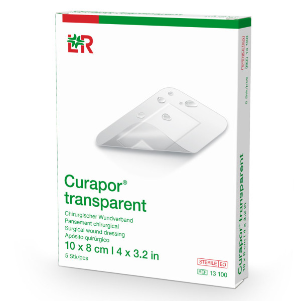 L&R Curapor transparent Wundverband steril 10 x 8 cm (5 Stück) 1 L&R Curapor transparent Wundverband steril 10 x 8 cm (5 Stück)
