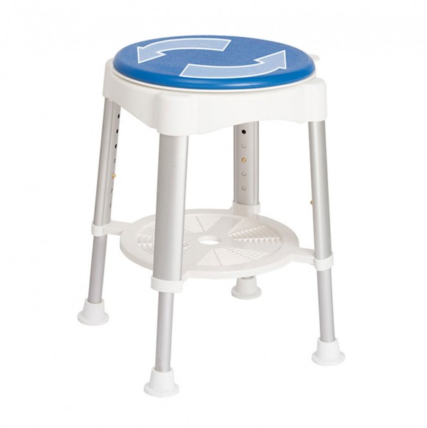 Russka Duschhocker mit Soft-Drehsitz und Ablage 1 Russka Duschhocker mit Soft-Drehsitz und Ablage