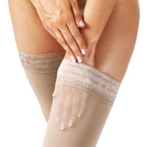 Compressana Free kurz CCL1 Schenkelstrümpfe mit Spitzenhaftband