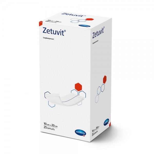 Hartmann Zetuvit steril Saugkompressen 10x20cm (1x25 Stk.) 1 Hartmann Zetuvit steril Saugkompressen 10x20cm (1x25 Stk.)