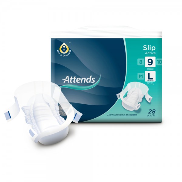 Attends Slip Active 9 Large (4x28 Stk.) 1 Attends Slip Active 9 Large (4x28 Stk.)