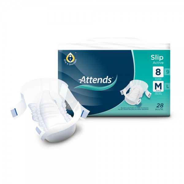 Attends Slip Active 8 Medium (1x28 Stk.) 1 Attends Slip Active 8 Medium (1x28 Stk.)
