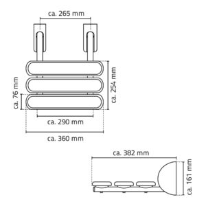Duschklappsitz / Duschsitz Pro mit weißer Sitzfläche bis 130 kg, sehr platzsparend