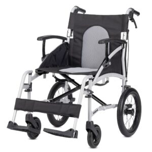 (AV) Vida Leichtgewicht Transport Schiebe-Rollstuhl, nur 10kg, mit Begleiterbremse, faltbar, belastbar bis 100kg