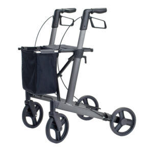 (AV) Rollator Brado anthrazit Leichtgewichtmodell, mit dem Gehwagen stets bequem und sicher unterwegs (Abverkauf Auslaufmodell)