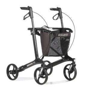 Gemino 30 CARBON Rollator, nur 5.6 kg und bis 150kg belastbar, extra leichter Premium-Carbon-Rollator, inkl. Gemino Rollatorschirm