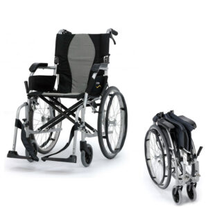 Karma Ergo Lite 2: Leichtgewichtrollstuhl mit 20'' Antriebsrädern, 8,7 kg leicht, bis 100kg, inkl. Begleiterbremse. Ultimative Mobilität und Komfort (AV)