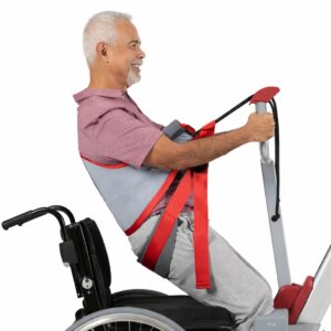Molift RgoSling StandUp Support Aktivgurt, Hebegurt mit Stützgurt, gepolstert, für 2-Punkt-Hebearm, für Moift QuickRaiser Aufstehlifter