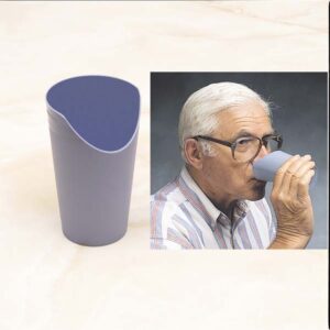 Trinkbecher Nosey, hellblau, Becher mit Nasenaussparung, 237ml