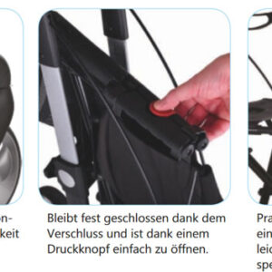 Athlon SL Superleicht Carbon-Rollator, Original Carbon Black Edition, TPE Räder