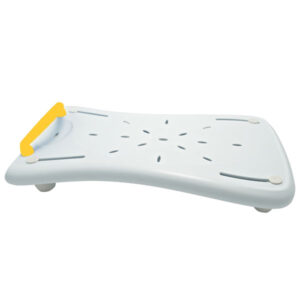 Badewannenbrett Plus, gelber Haltegriff, Belastbarkeit 150kg, für Wannen-Innenmaß 38-61cm