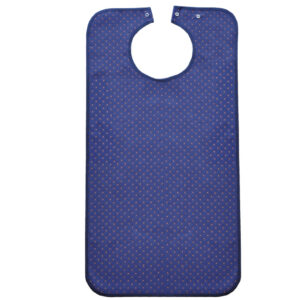Suprima Ess-Schürze Polyester mit Druckknopfverschluss, blau gemustert