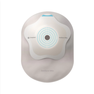 SenSura Mio Konkav einteilig geschlossener Beutel, Midi, Stoma 25mm, lichtgrau, P=10 Stück