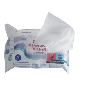 Löwenstein Spezial-Reinigungstücher neutral (ohne Duftstoffe), neu im Flow Pack á 72 Stück, 14x19cm, Nachfolgeprodukt der CPAP-Reinigungstücher-Dose