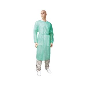 Besucherkittel ratiomed grün Standardgröße XL (10 Stk.) ca. 140x130cm (B x L) latexfrei, Gummiband am Ärmel
