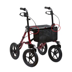 Abdeckkappe für Sitzrohr vorne, für Dietz Taima XC, Eco, Taima M GT Rollatoren (2er Set) für Modelle ab Q3 2024