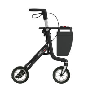 XEON CARBON Rollator Carbongrün PUR-Softbereifung, (L) Sitzhöhe 63cm, Griffhöhe 80-100cm, Ultra Leichtgewichts Rollator, bis 150kg