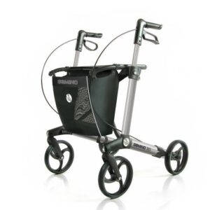 Sunrise Medical Gemino 30 M Titanium Rollator, HMV, Leichtgewichts-Rollator, faltbar, Körpergröße 135-170cm, bis 130kg (#10419)