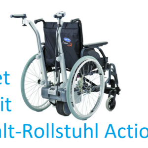 Alber Viamobil V25 elektrische Schiebehilfe, inkl. Action2 NG Leichtgewicht-Rollstuhl, SB48, fertig montiert, bis 125kg belastbar (#1117819)