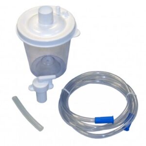 DeVilbiss VacuAide Austauschset Wechselbehälter 800ml Sekretbehälter, Silikon-Schlauch, Filter etc.