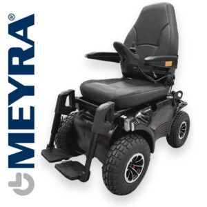 Meyra Optimus 2 NG Elektrorollstuhl, schwarz, 12km/h, ERGOSTAR Sitzsystem, 125Ah, Batterien, R-Net LED Display, rechts