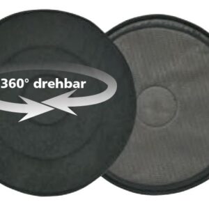 Drehkissen schwarz, flexibler Drehsitz, 3cm hoch, Unterseite mit Anti-Rutsch-Noppen