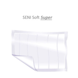 Seni Soft Super 90x60cm, Krankenunterlagen, Einmal-Bettschutz aus Zellstoff-Flocken, Saugstärke 2000ml, (P=50)