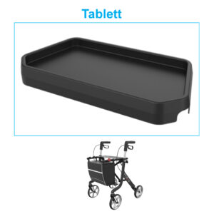 Tablett für Xeon Rollator, schwarz, mit Anti-Rutsch-Matte (#1117365)
