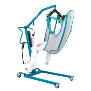 aks Standardgurt mit Rückenverstärkung und integrierter Kopfstütze, Liftergurt für aks-Patientenlifter