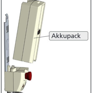 AKS Wechsel-Akkukasten (ohne abgebildete Wandladestation) für aks-Wandstation 89174, auch als Ersatz-Akku für aks-torneo II