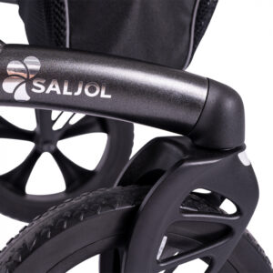 Saljol Alu Rollator, Forest Green, Kork Design, Aluminium Ultra Leichtgewicht Rollator, All-Terrain (Indoor + Outdoor), nur 6.4kg, bis 150kg (#1236227)