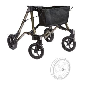 1x Rad für Taima M GT (Für vorne + hinten) 8'' EVA Bereifung, Komplettrad mit Felge, 5 Speichen