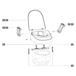 Smart Fix, TSE, HMV, Toilettensitzerhöhung mit Armlehnen 8, 12 oder 15cm einstellbar, bis 120kg, Smartfix Schnellmontage von oben